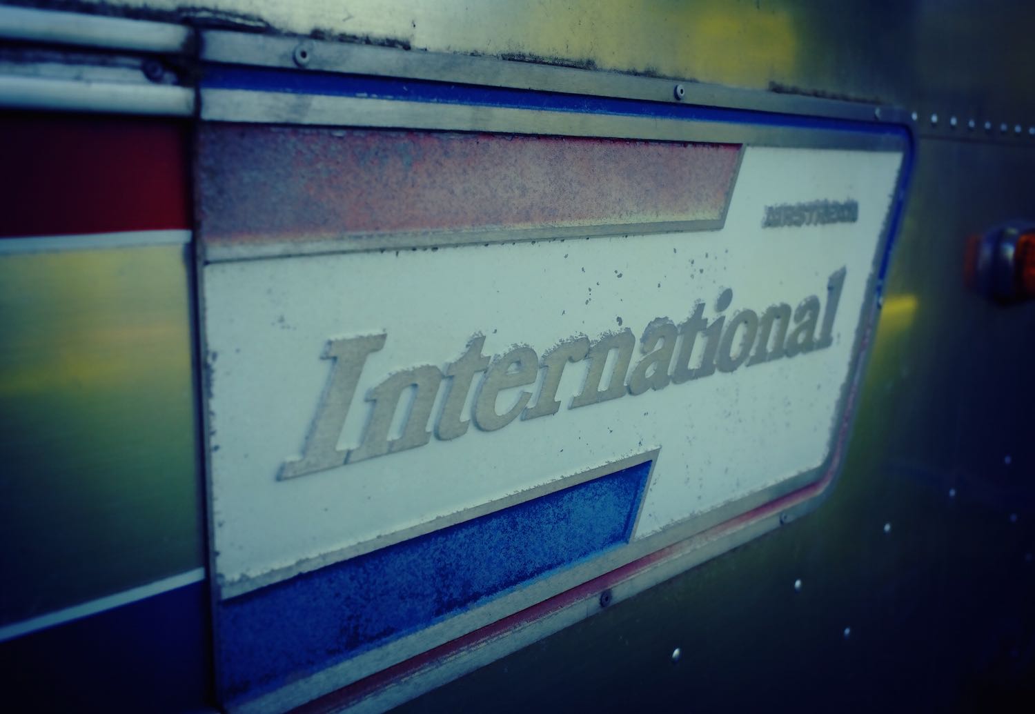 A view of our Airstream International Land Yacht emblem.